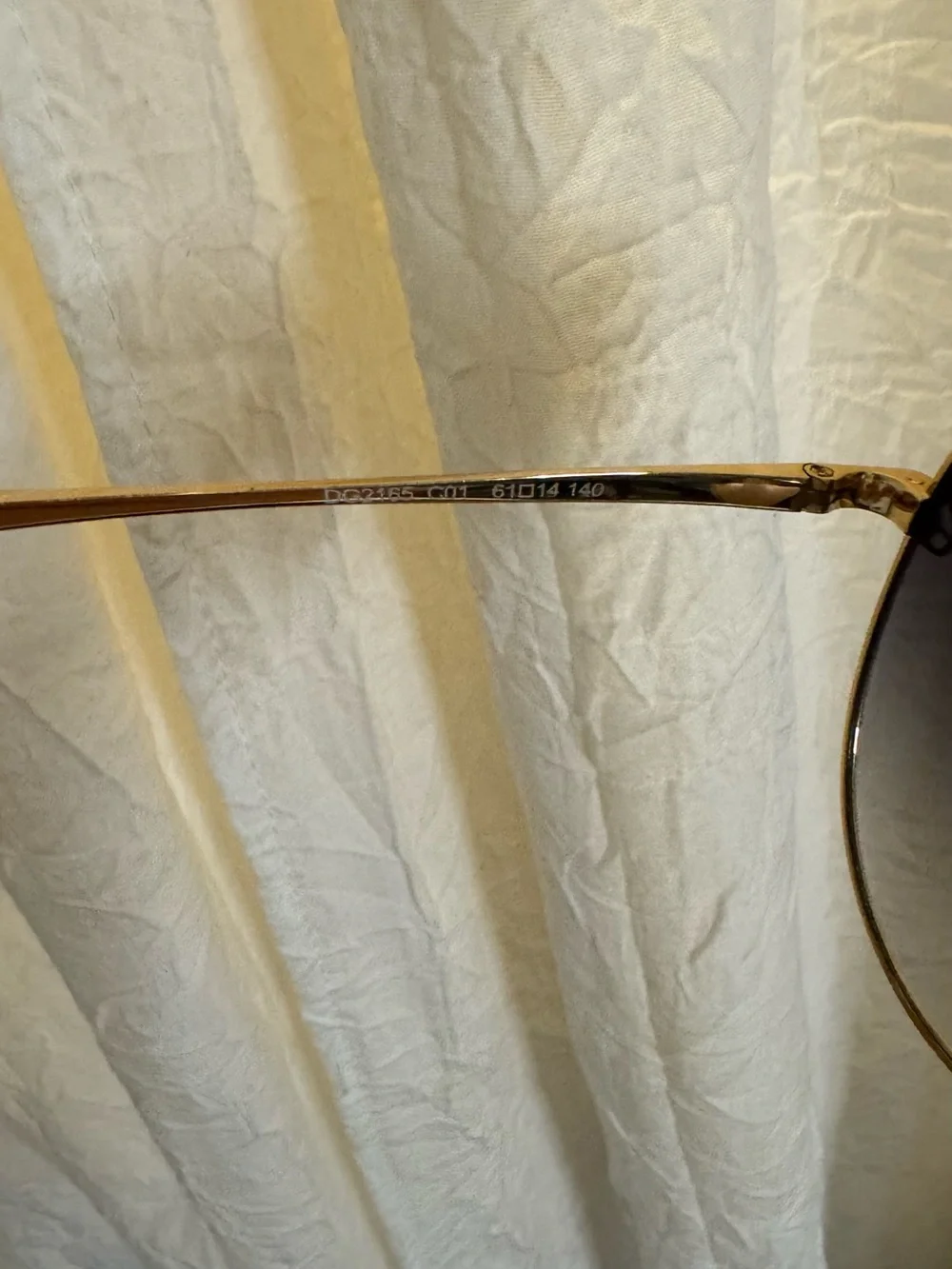 Dolce & Gabbana Gold Frame Black Gradient Aviator Sunglasses with Filigree